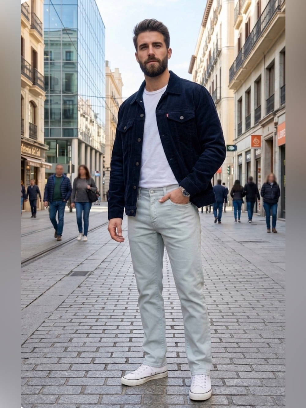 Levi's men Jeans in Light Sage grey /E106
